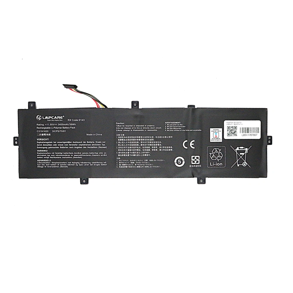 Lapcare Laptop Battery Compatible For Asus ZenBook UX430 | PU404 (C31N1620) view 2